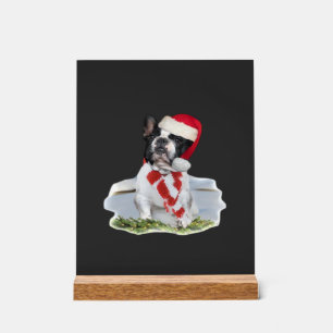 Franse Bulldog Kerst Dag Vakanties Cadeaus Classi Acryl Bord