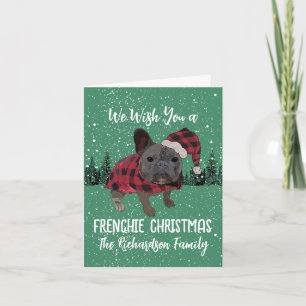 Franse Bulldog Kerst Persoonlijke Hond Frenchie Kaart