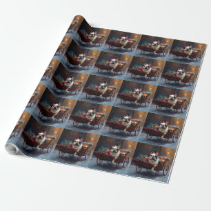 Franse Bulldog Kerst Seizoen Cadeaupapier