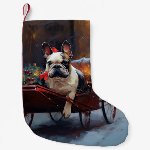 Franse Bulldog Kerst Seizoen Kleine Kerstsok