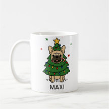 Franse Bulldog Kerstboom Aangepaste Naam