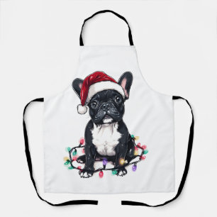Franse Bulldog Kerstlichten Xmas Honden Cadeaus Me Schort