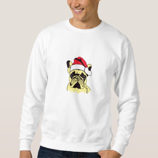 Franse Bulldog Kerstmis Cartoon Trui (Voorkant)