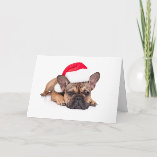 Franse Bulldog - Kerstmis Feestdagen Kaart (Voorkant)