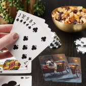 Franse Bulldog Kerstmis Feestelijk Seizoen Pokerkaarten (Insitu)