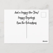 Franse Bulldog Kerstmis Gepersonaliseerde Hond Fre Briefkaart (Achterkant)