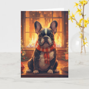 Franse Bulldog Kerstmis – Knus Trui Kaart