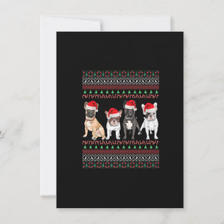 Franse Bulldog Kerstmis Ugly Frenchie Ma Xmas Pr Kaart