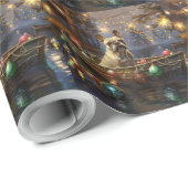 Franse Bulldog kerstvakantie Cadeaupapier (Rol Hoek)