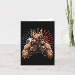 Franse Bulldog Kickboksen Martial Art Boxing Dog G Kaart