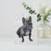 Franse Bulldog King Briefkaart (Staand voorkant)