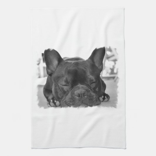 Franse Bulldog Kitchen Towel Theedoek (Verticaal)