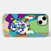 Franse Bulldog, kleurrijk en fancy Case-Mate iPhone Case (Achterkant (horizontaal))