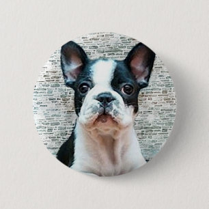 Franse Bulldog-knop Ronde Button 5,7 Cm