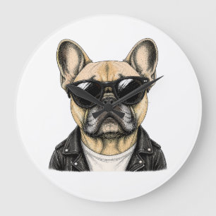 Franse Bulldog Koele Hond Grafisch Grote Klok
