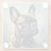 Franse Bulldog Kunst Onderzetters (Achterkant)