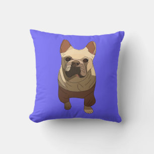 Franse Bulldog, Lavendel Paars Kussen