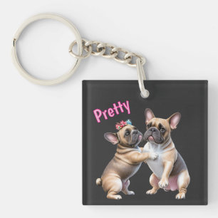 Franse Bulldog Liefde Franse Bulldog Sleutelhanger