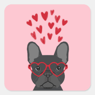 Franse Bulldog Liefde Stickers - schattig hondje