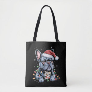 Franse Bulldog Liefhebber Frenchie Kerstmuts Kerst Draagtas