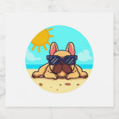 Franse Bulldog liefhebbers Sparkling Wijnetiket (Enkel label)