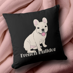 Franse Bulldog liefhebbers zwart Kussen