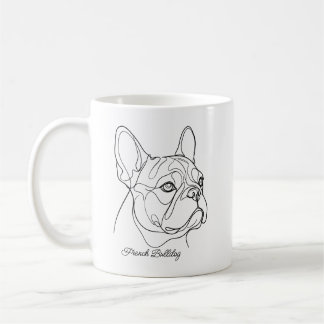 Franse Bulldog Lijntekening Aangepaste Huisdier Na Koffiemok