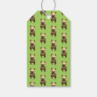 Franse Bulldog, Limoengroen Cadeaulabel