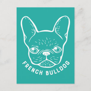 Franse Bulldog Line Art Briefkaart