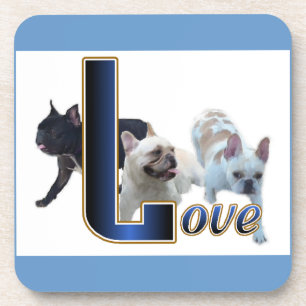 Franse Bulldog Love Bier Onderzetter