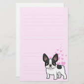 Franse Bulldog Love Briefpapier (Voorkant / Achterkant)