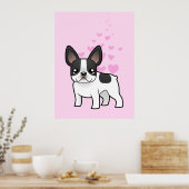 Franse Bulldog Love Poster (Keuken)
