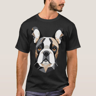 Franse Bulldog - Low Poly - Minimalistisch T-shirt