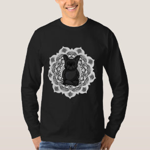 Franse Bulldog Meditation Mandala T-shirt