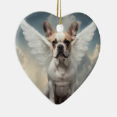 Franse Bulldog Memorial Keramisch Ornament (Rechts)