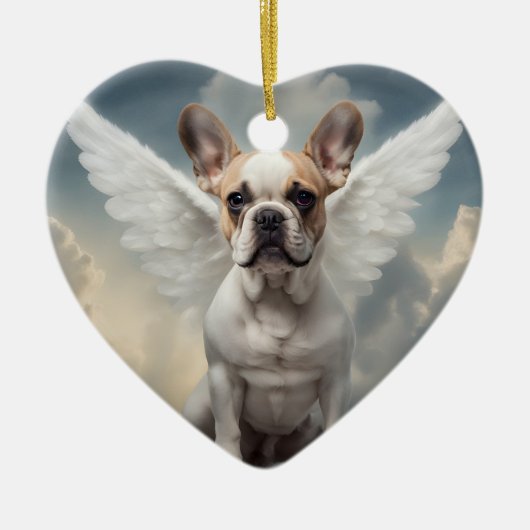 Franse Bulldog Memorial Keramisch Ornament (Voorkant)