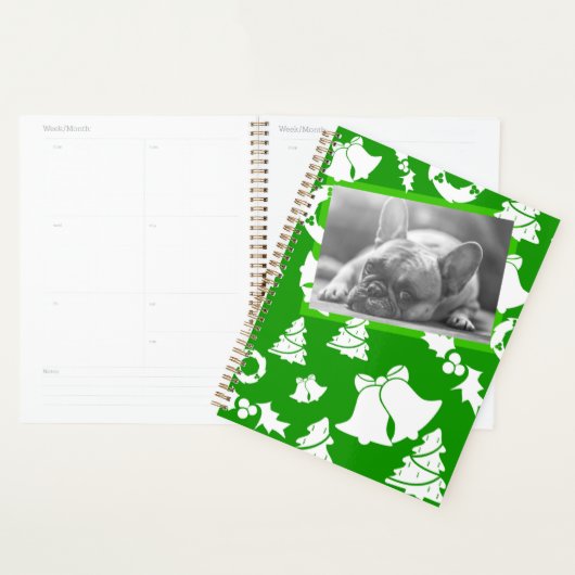 Franse Bulldog Merry kerstboom Wreatbells Planner (Display)