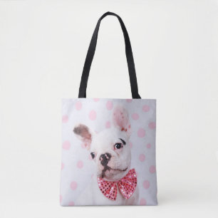 Franse Bulldog met Bow-Stropdas Draagtas