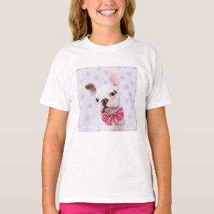 Franse Bulldog met Bow-Stropdas T-shirt