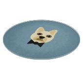 Franse Bulldog met bowtie blauw Snijplank (Hoek)