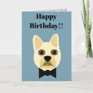 Franse Bulldog met bowtie Kaart