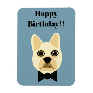 Franse Bulldog met bowtie Magneet