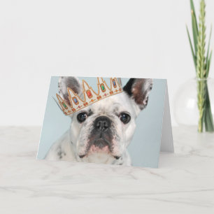 Franse Bulldog met Crown Kaart