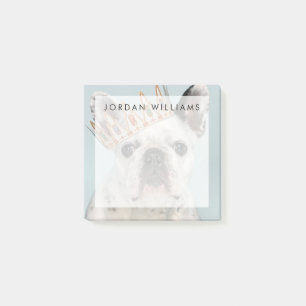 Franse Bulldog met Crown Post-it® Notes