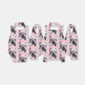 Franse Bulldog met hoofdtelefoon Illustratie Bedankdoosjes (Uitgevouwen)