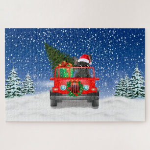 Franse Bulldog met kerstcadeaus Legpuzzel