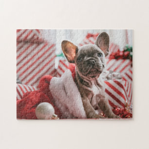 Franse Bulldog met kerstmis Legpuzzel