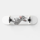 Franse bulldog met monocle skateboard (Horizontaal)