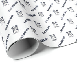 Franse bulldog met naam Wrapping Paper Cadeaupapier