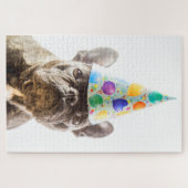 Franse Bulldog met Party Pet Legpuzzel (Horizontaal)